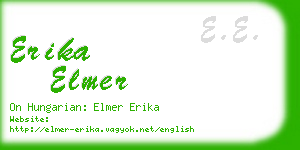 erika elmer business card